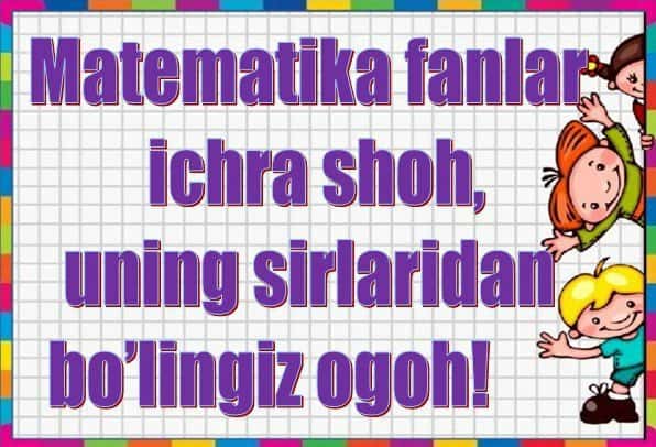 Matematika fanidan ko'rgazmalar 1