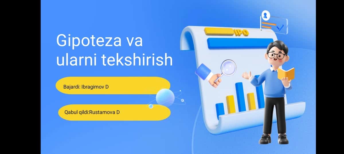 gipoteza va ularni tekshirish 1