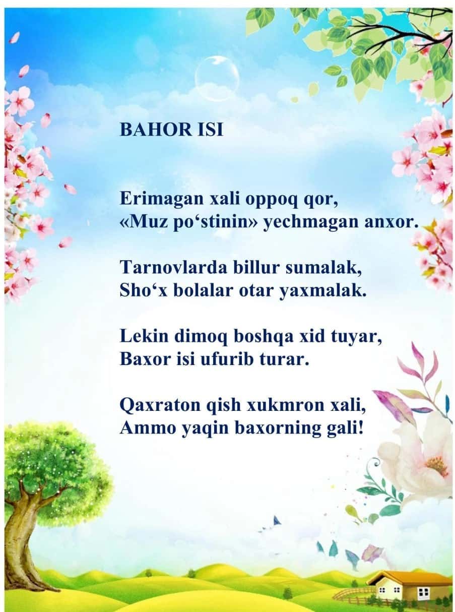 Bahor fasli uchun she'rlar 1