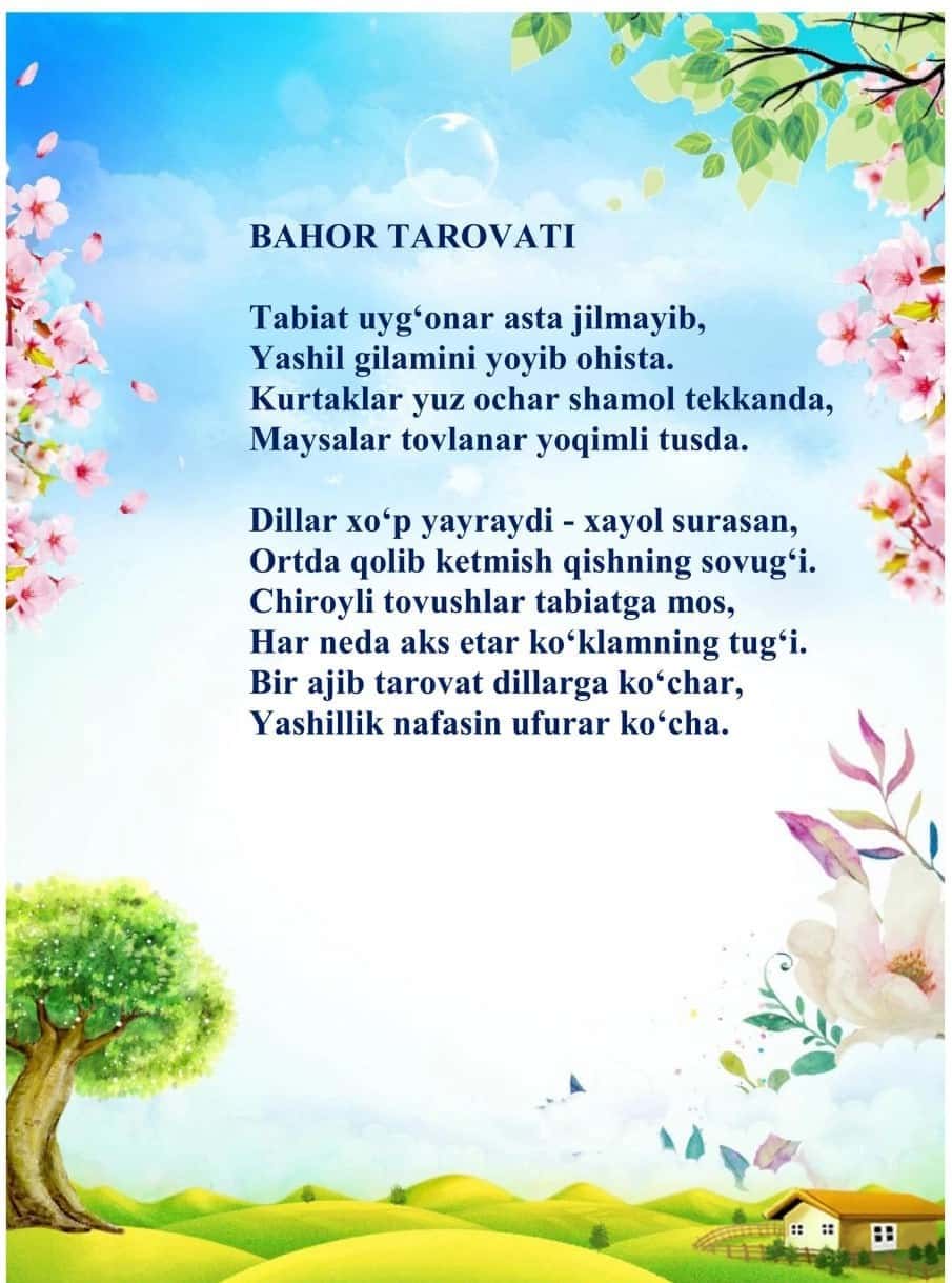 Bahor fasli uchun she'rlar 2 1