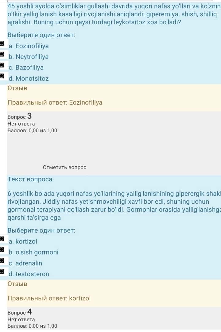 Patologik Fizaligiya  Test  orginal 1