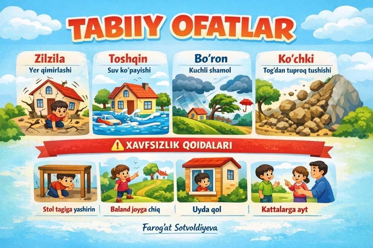 Tabiiy ofatlar, xavfsizlik qoidalari 1