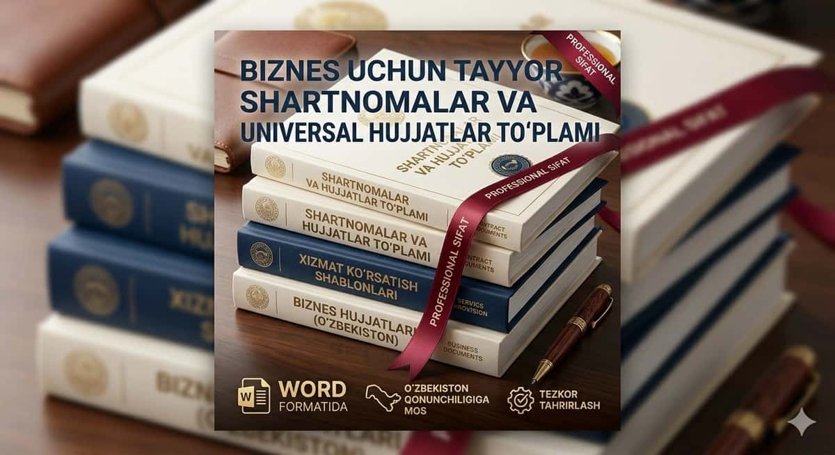 "Biznes uchun tayyor shartnomalar va universal hujjatlar to‘plami 1