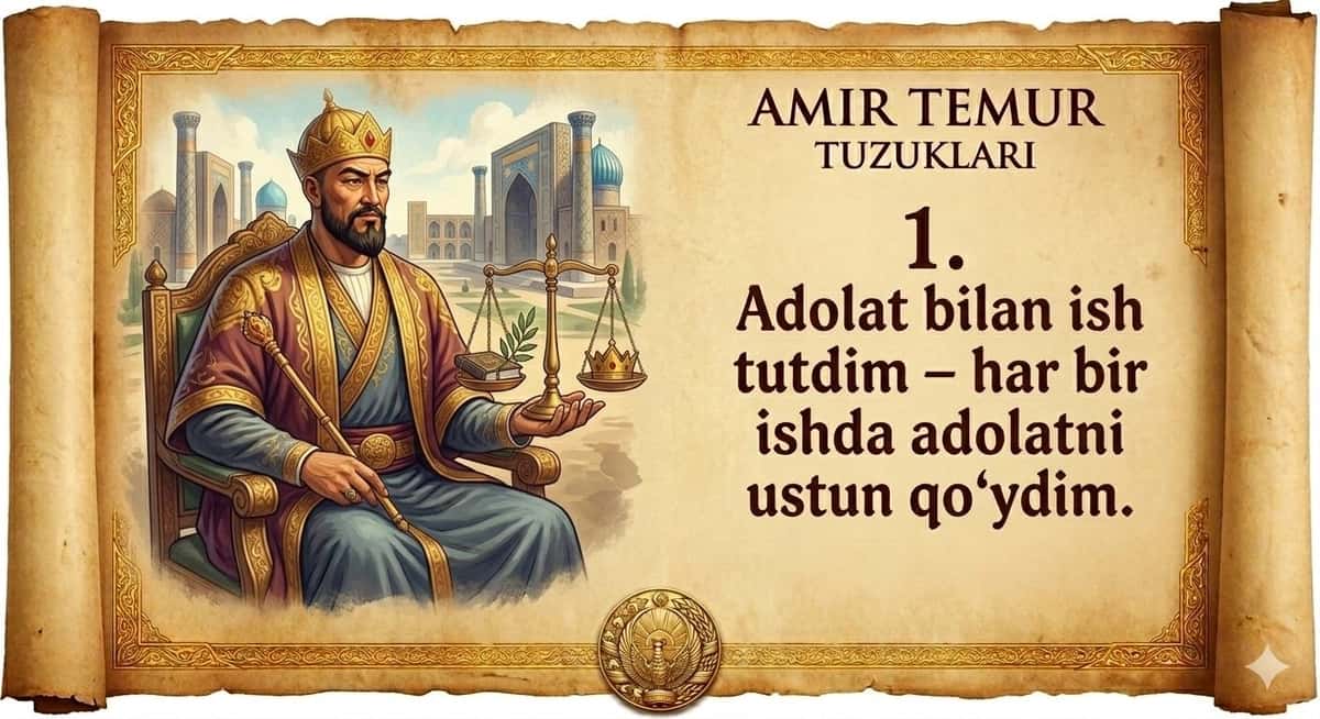 Amir Temur tuzuklari 1