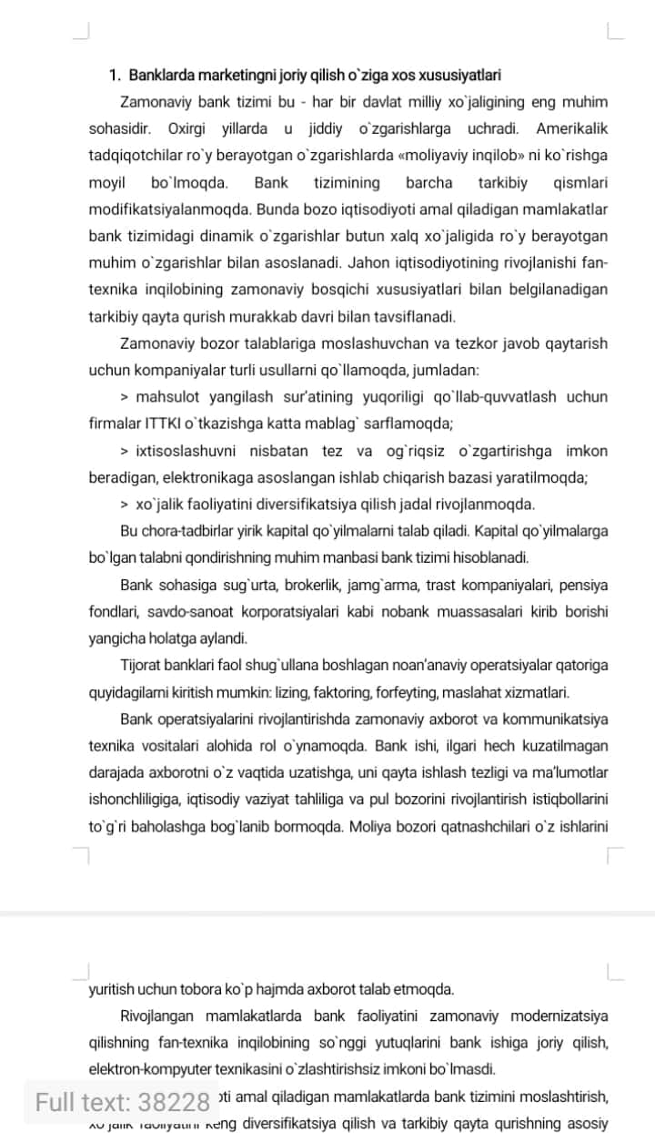 BANK MARKETINGI
 Refarat 1