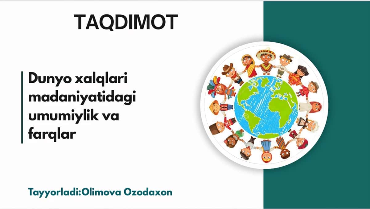 Dunyo xalqlari madaniyatidagi umumiylik va farqlar 1
