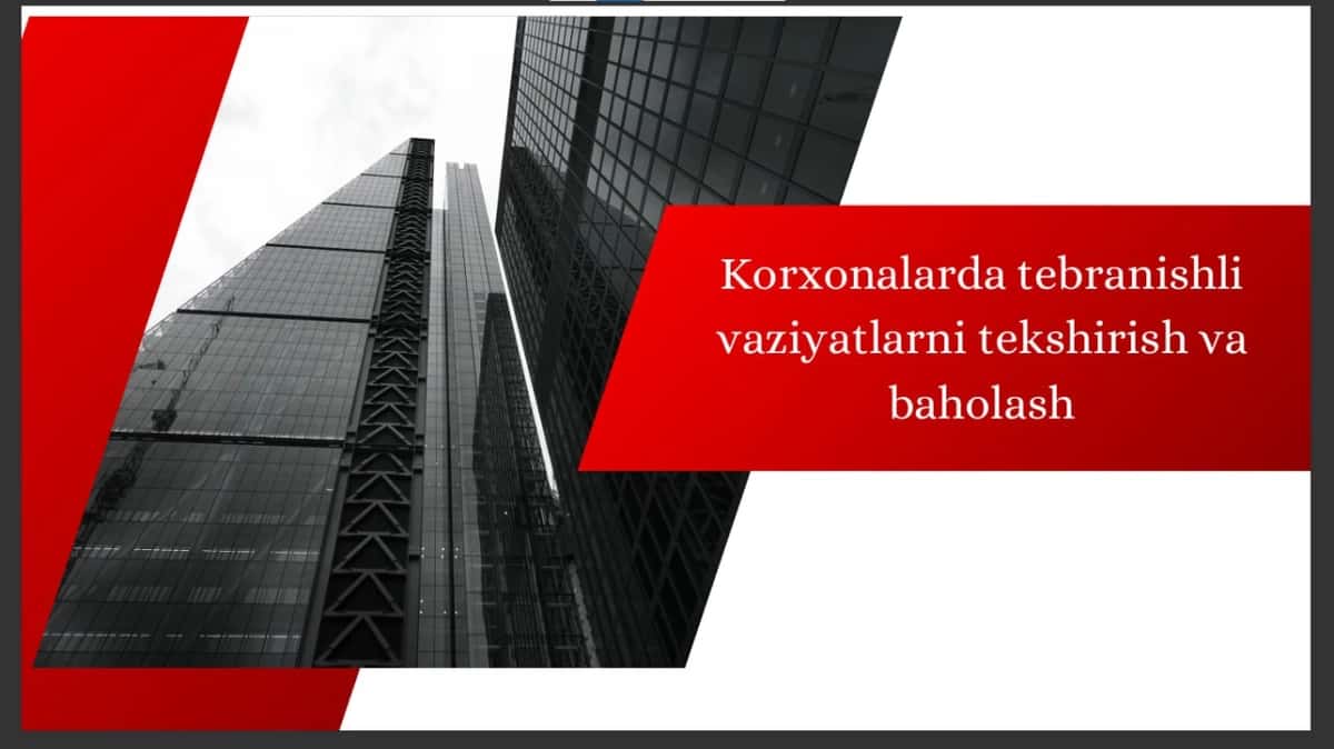 Korxonalarda tebranish vaziyatlarini tekshirish va baholash 1