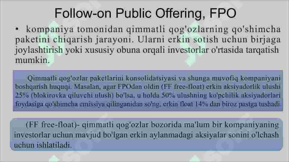 MOLIYA BOZORLARI 8