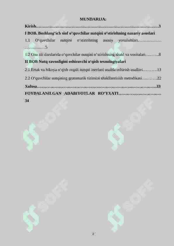 Bogʻlanishli nutq va uni oʻstirish vazifalarida ishlatiladigan metodlar. 2