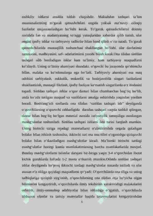 Boshlang‘ich sinfda ona tilidan sinfdan tashqari ishlarni tashkil qilish metodlari 5