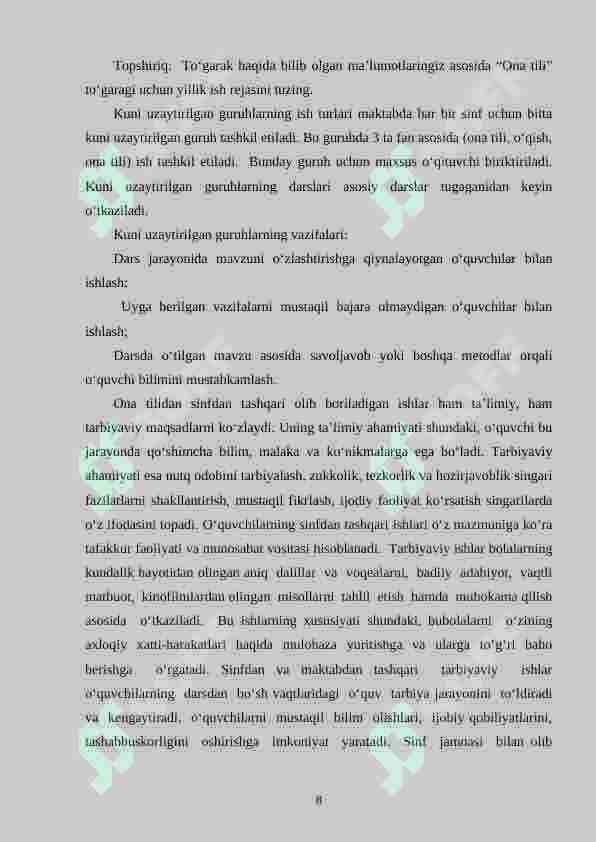 1-4-sinflar uchun to‘garak rejasini tuzish usullari 8