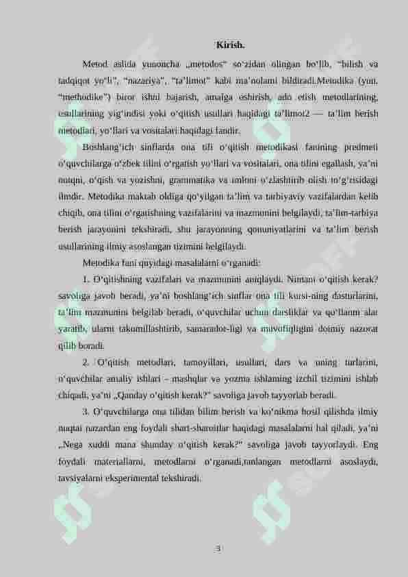 Boshlang‘ich sinfda gap va so‘z birikmasi ustida ishlash metodlari. 3