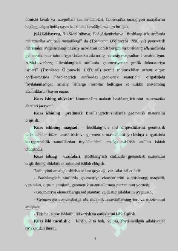 Geometrik mazmundagi masalalar va ularni o‘rgatish metodikasi (1-4 sinflar) 4