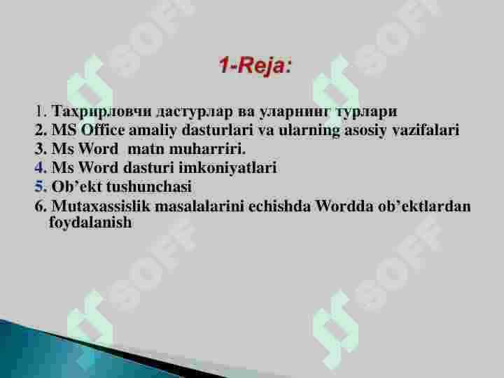 Mutaxassislik masalalarida axborot texnologiyalarini qo'llash 3