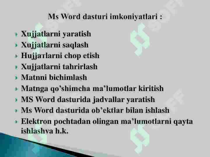 Mutaxassislik masalalarida axborot texnologiyalarini qo'llash 7