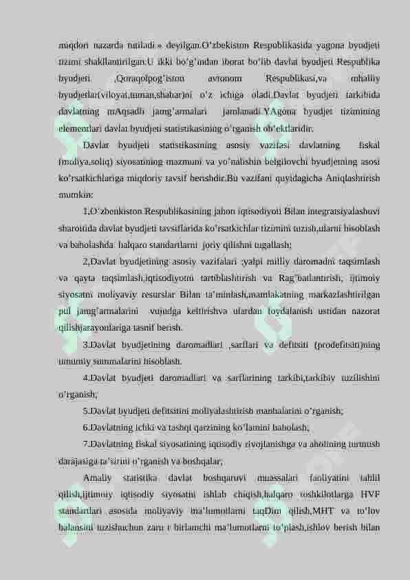 MOLIYA KREDIT TIZIMI STATISTIKASI 2