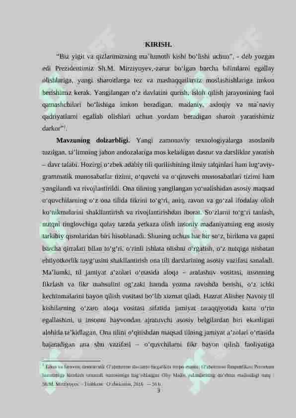 3-sinfda sifat mavzusini o‘rganish darslarini yangi pedagogik texnologiyalar asosida tashkil qilish 3