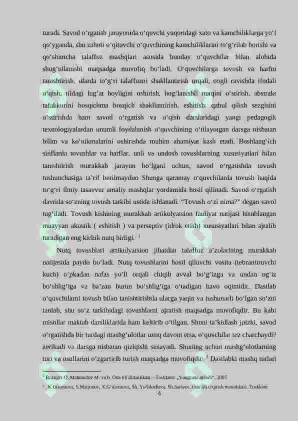 Boshlang‘ich sinfda savod o‘rgatish davrida ko‘rgazmali vositalardan foydalanish 6