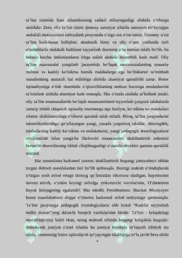 Algebraik mazmundagi masala va ularni o‘rganish metodikasi. (1-4 sinf misolida) 4