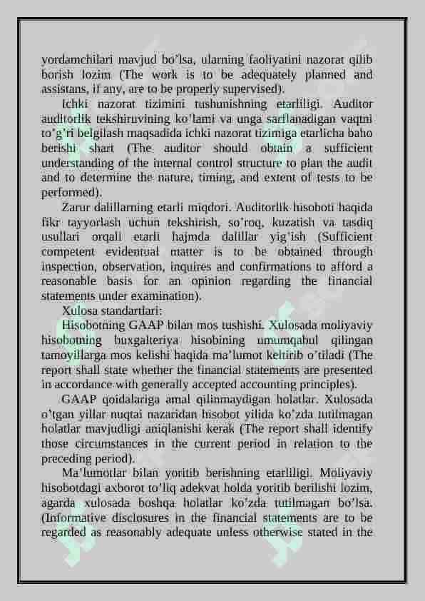 Auditning xalqaro standartlarining ahamiyati va vazifalari 4