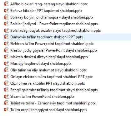 Taqdimot shablonlari 1