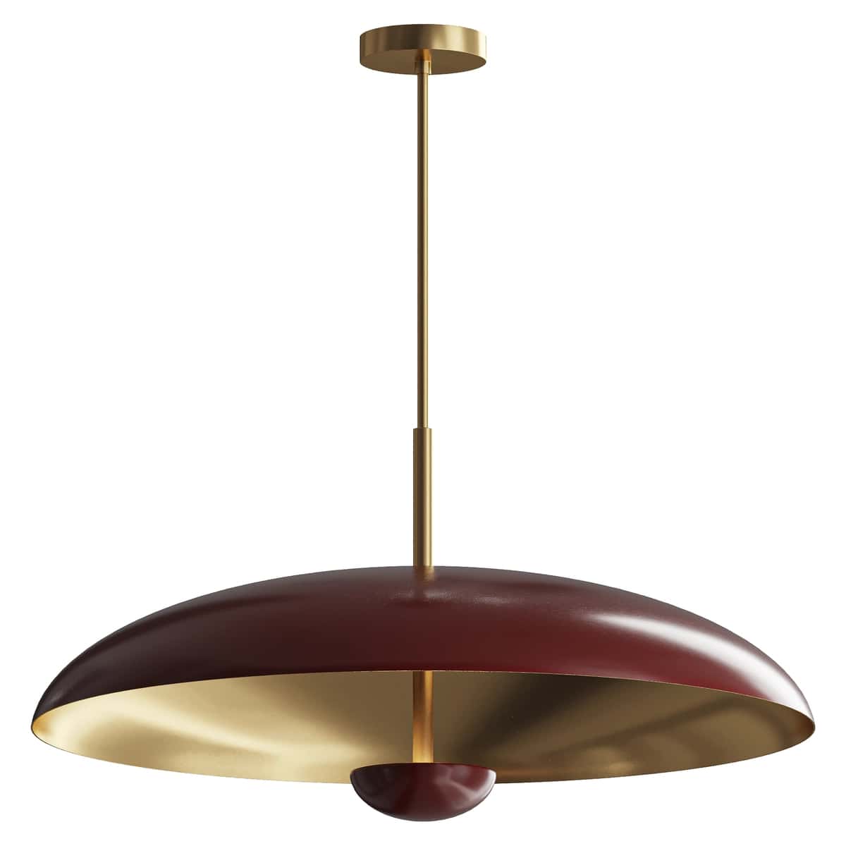Modern brass disc pendant light minimalist ceiling lamp 1