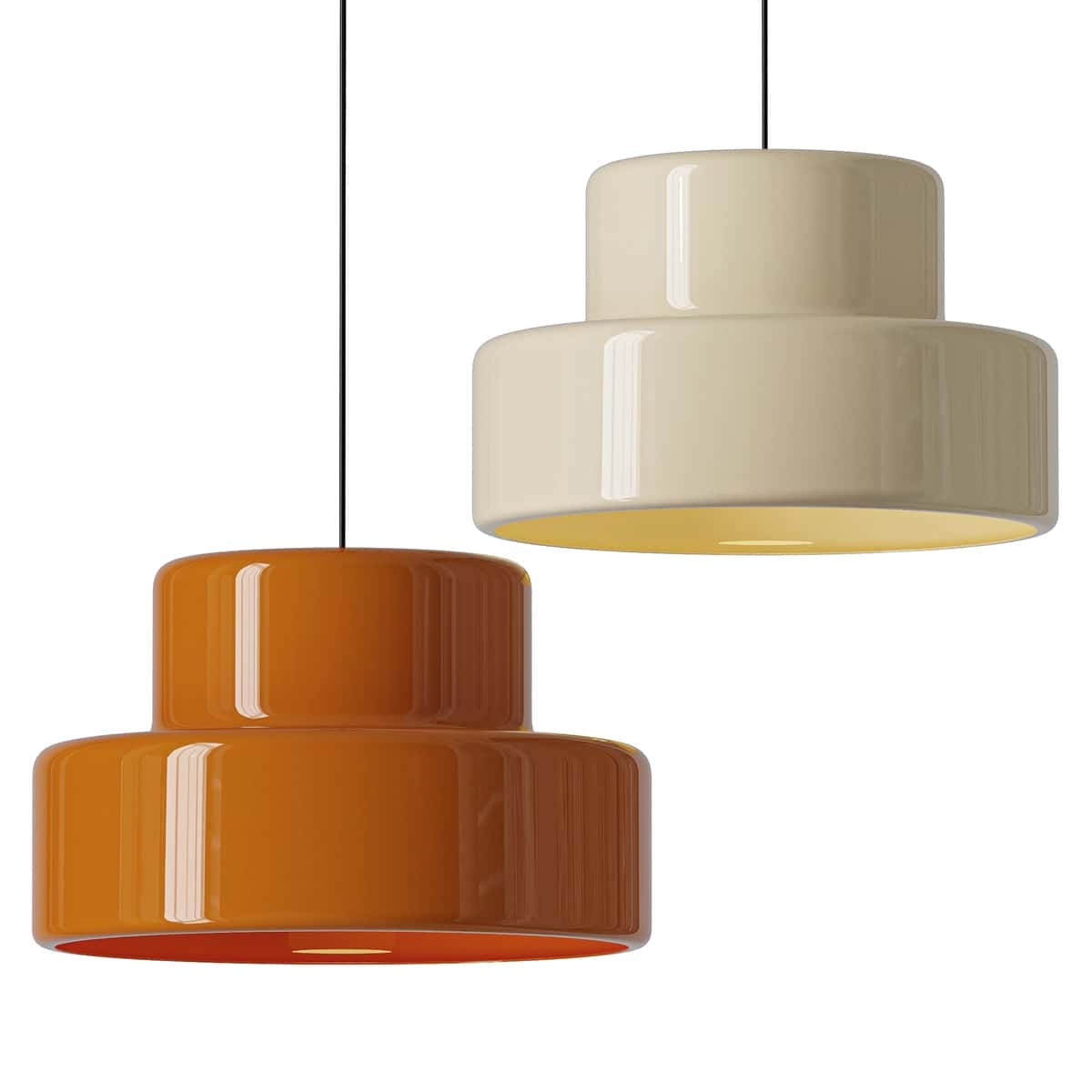 Bauhaus Vintage Orange Warm Pendant Light 1
