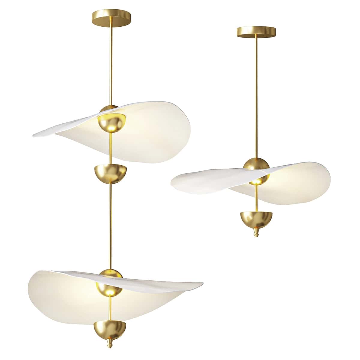 Envolee Double Biscuit Pendant Light 1