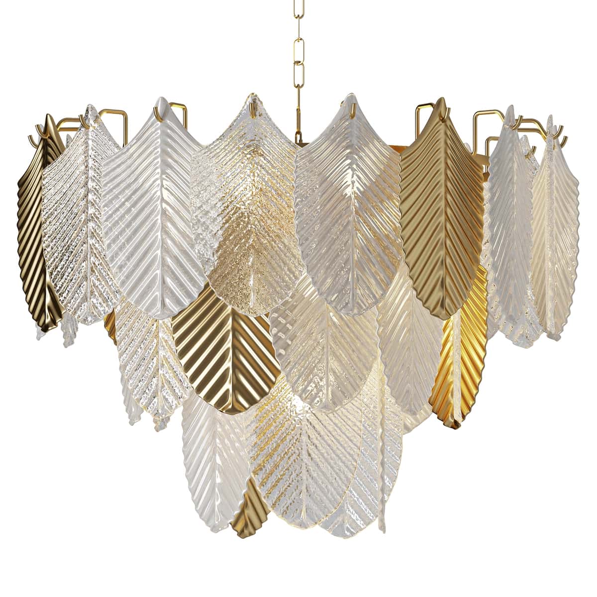 Freya Hloya Gold Glass Pendant Chandelier Dzin la la 1