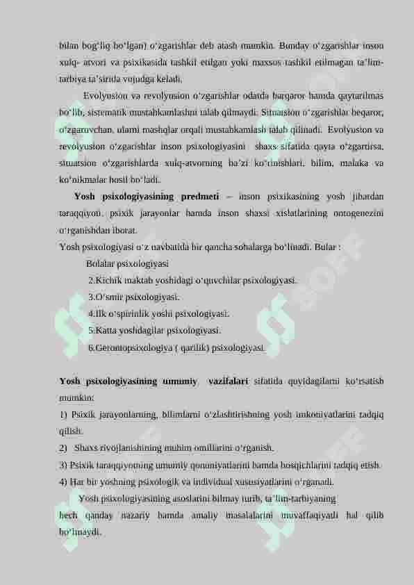 Yosh va pedagogik psixologiya fanining tadqiqot sohasi va muammolari 5