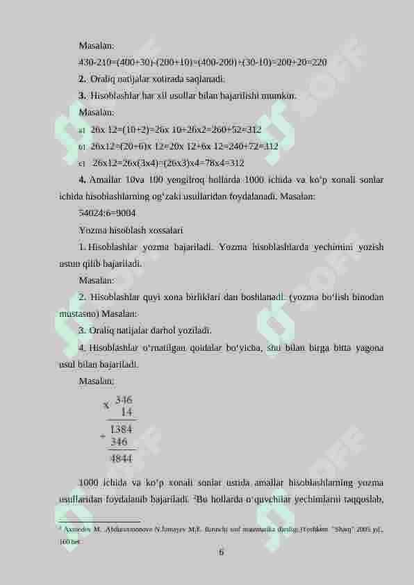 Boshlang‘ich sinflarda matematikadan og‘zaki va yozma hisoblashga doir didaktik o‘yinlardan foydalanish metodikasi 6