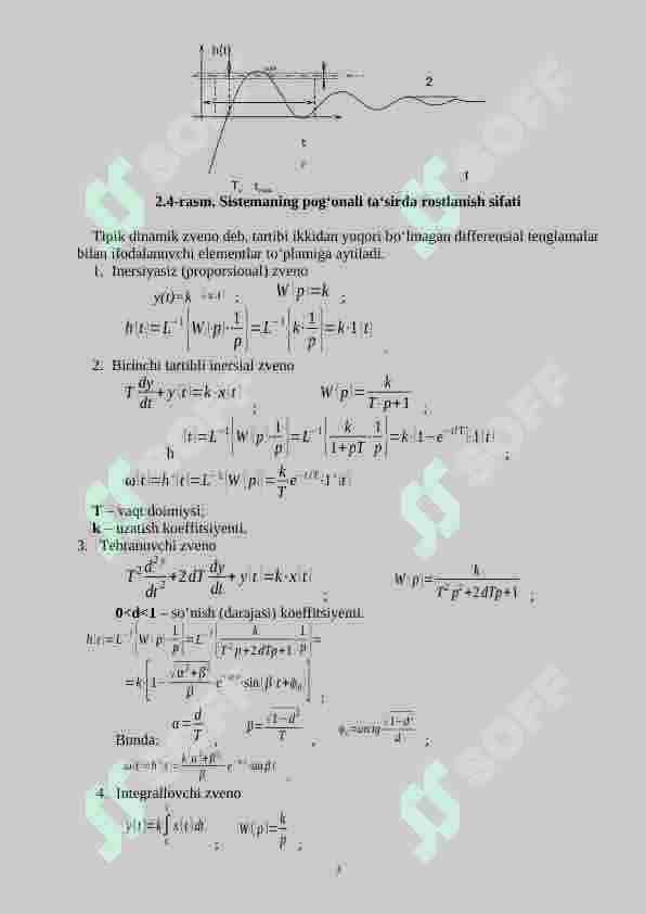 AVTOMATIK BOSHQARISH SISTEMALARINING VAQT XARAKTERISTIKALARINI TADQIQ ETISH 3