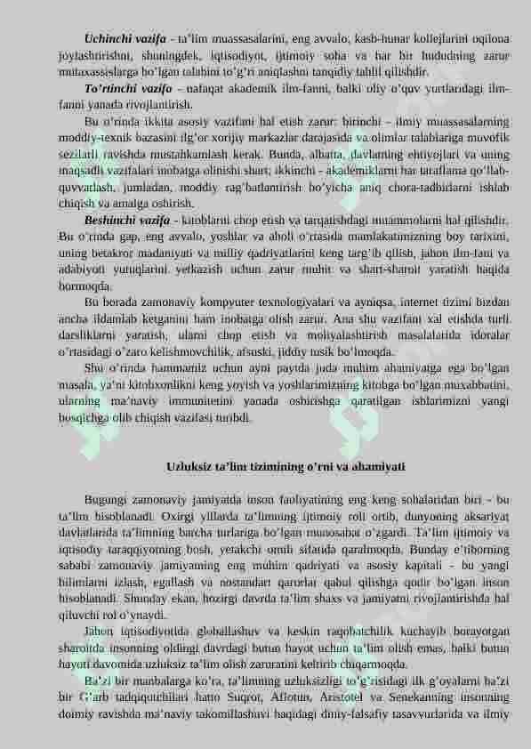 O'ZBEKISTONDA TA'LIM TIZIMINI MODERNIZATSIYALASH JARAYONLARI VA UNING HUQUQIY-ME'YORIY ASOSLARI 3