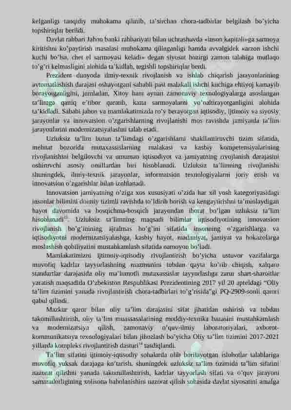 O'ZBEKISTONDA TA'LIM TIZIMINI MODERNIZATSIYALASH JARAYONLARI VA UNING HUQUQIY-ME'YORIY ASOSLARI 8