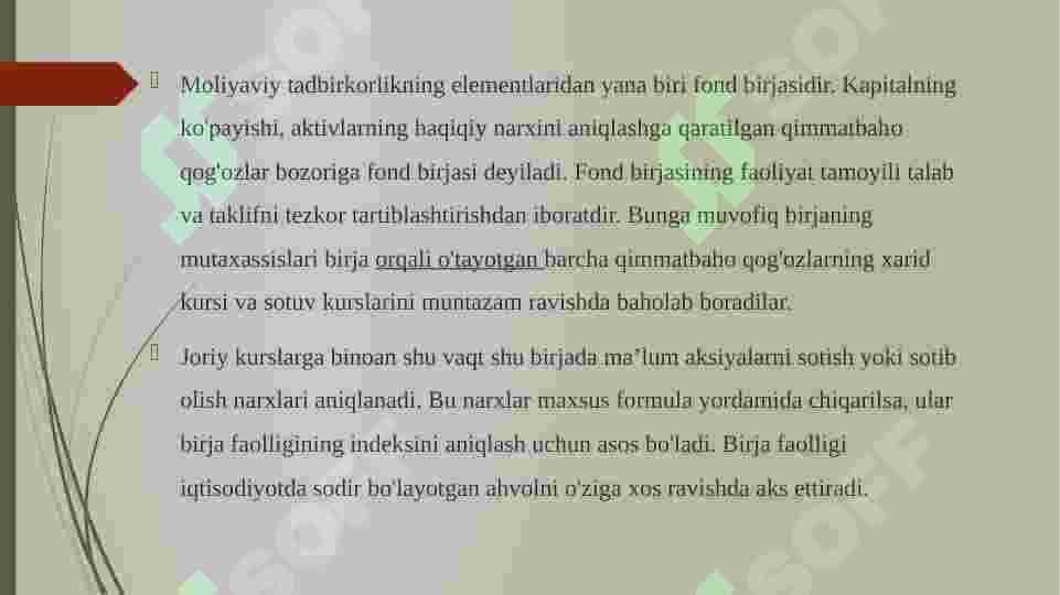 Kichik biznes va tadbirkorlik faoliyatining turlari, shakllari va huquqiy asoslari. 7