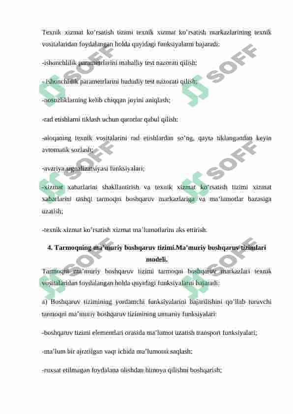 Boshqaruv tizimlarni tashkil qiluvchi  funksional tizimostilari va texnik vositalari 7