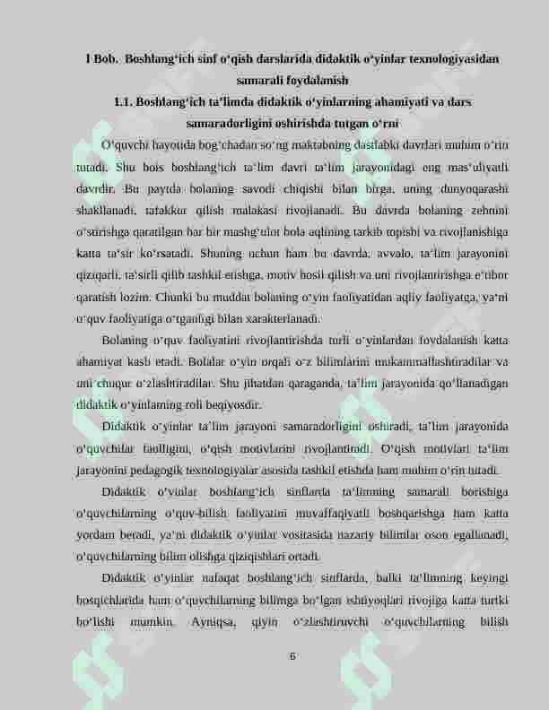 Boshlang‘ich sinflarda savod o‘rgatish davrida didaktik o‘yinlardan foydalanish 6