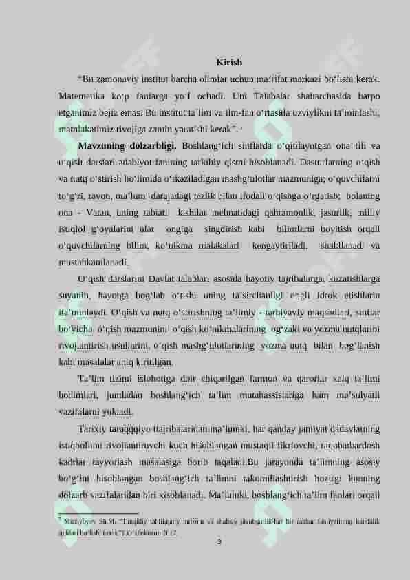 3-sinfda innovatsion yondashuv asosida so‘z turkumlarini o‘rgatish metodikasini takomillashtirish 3