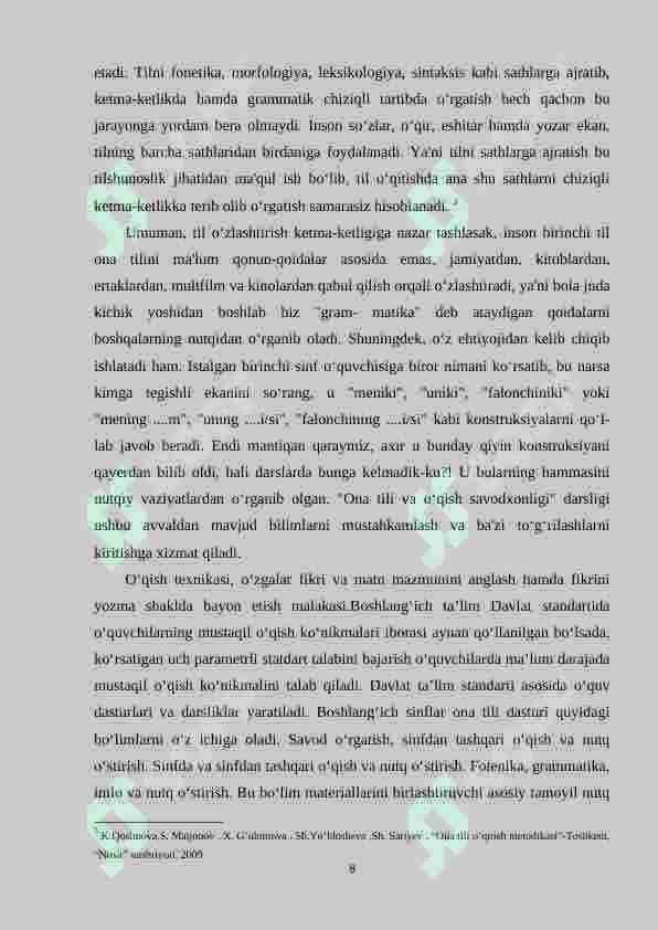 3-sinf ona tili darsligining tahlili 8