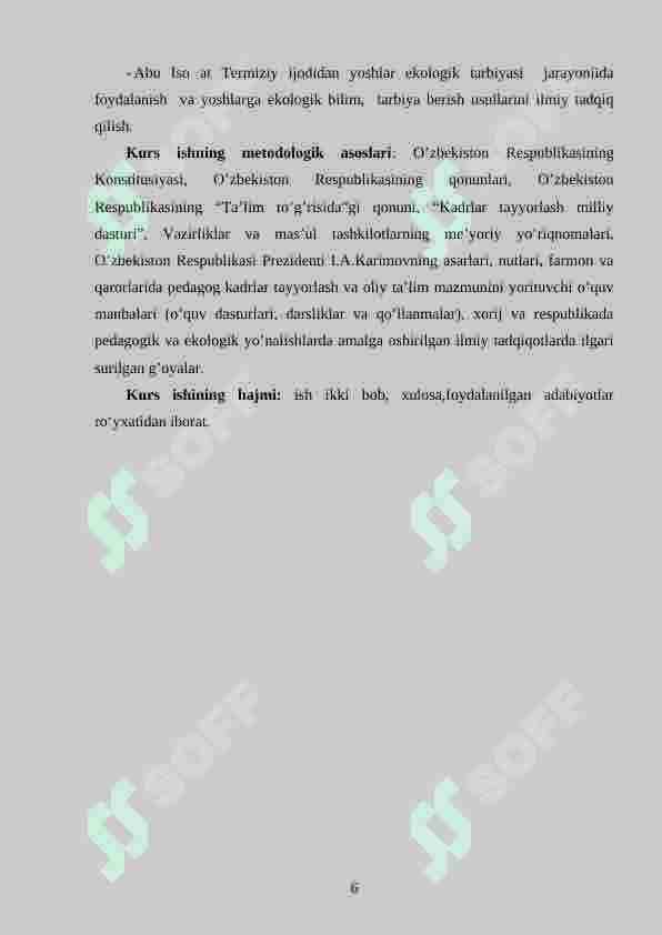 Yosh avlodni tarbiyalashda at-Temiziy ta'limotining o'rni 6