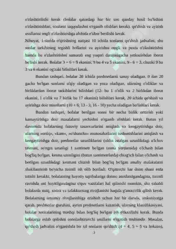 O‘nli sanoq sistemasida qo‘shish va ayirish 3