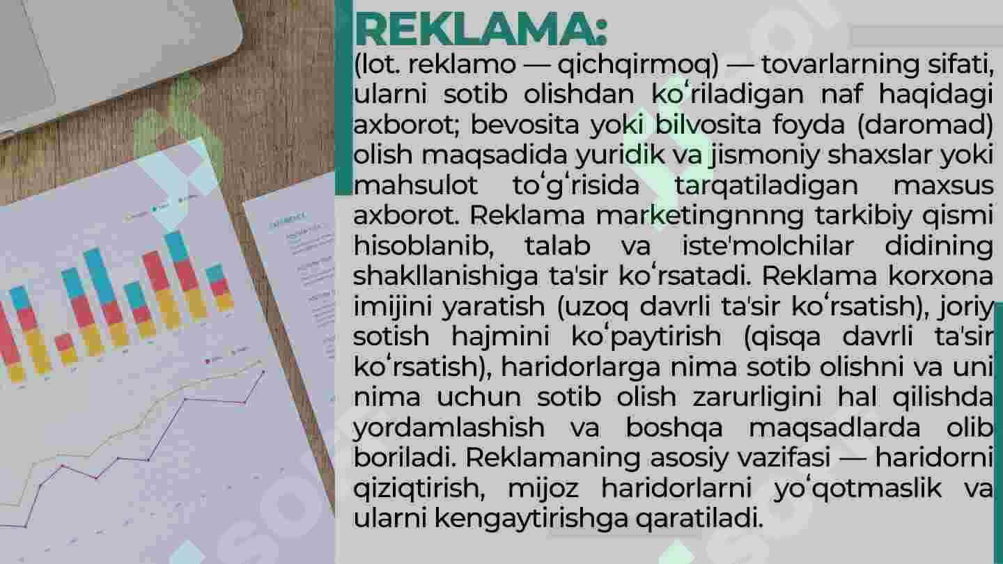 REKLAMANING ASOSIY VOSITALARI 2