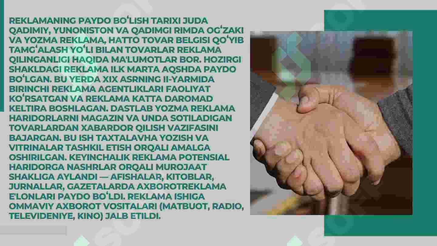 REKLAMANING ASOSIY VOSITALARI 3