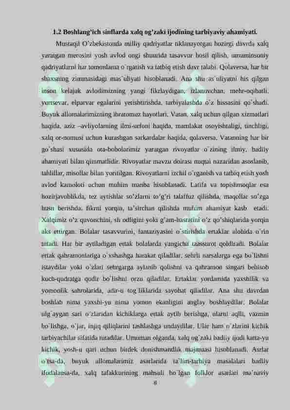 Ona tili darslarida til materiallarini o‘rgatishda xalq og’zaki ijodi materiallaridan foydalanish metodikasi 8
