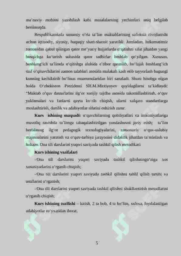 Ona tili darslarini yuqori saviyada tashkil qilish metodikasi 5