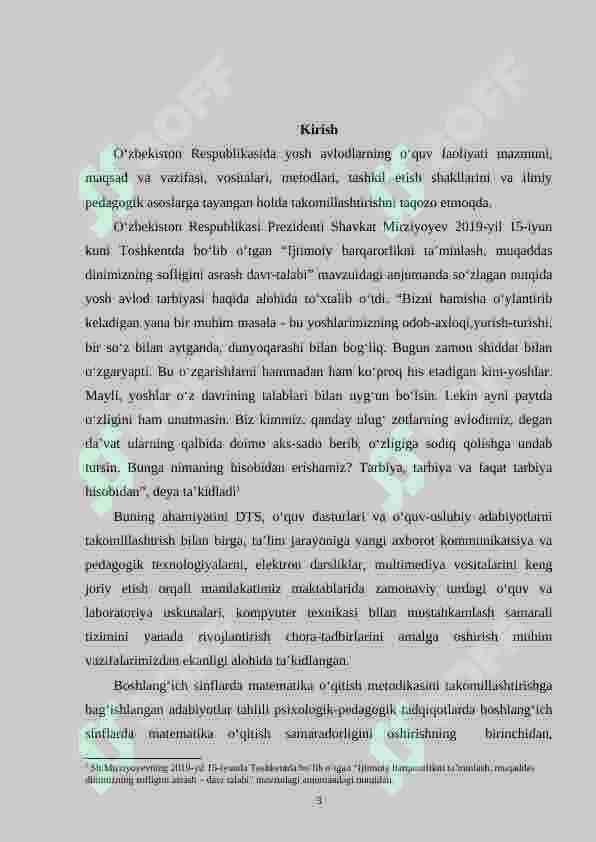 Harakatga doir masalalarni matematikadan boshlang‘ich sinflarda o‘rganish metodikasi 3