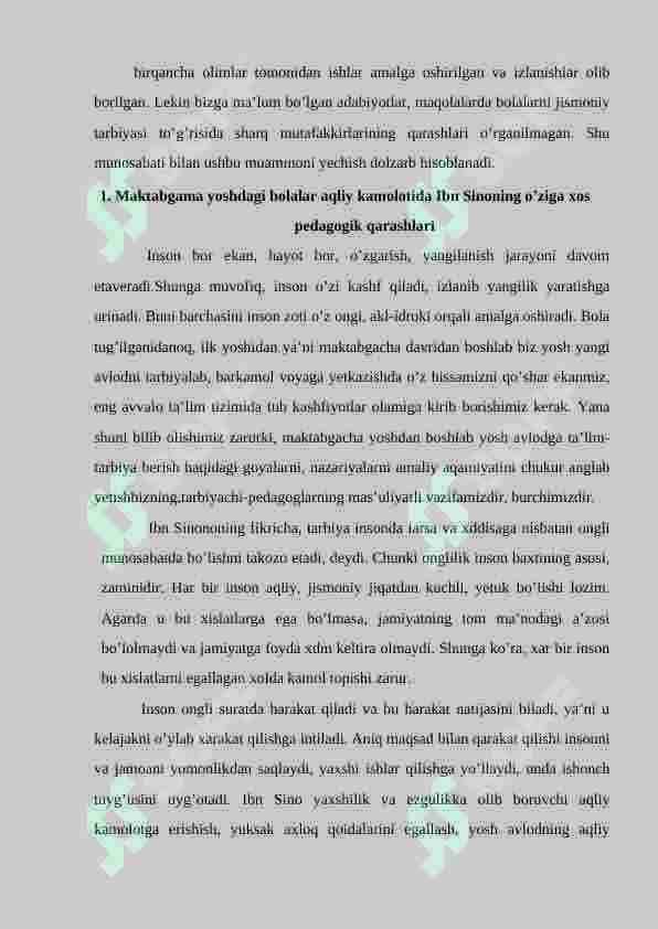 Sharq mutafakkirlarning maktabgacha yoshdagi bolalarni jismoniy tarbiyalashga oid qarashlari 6