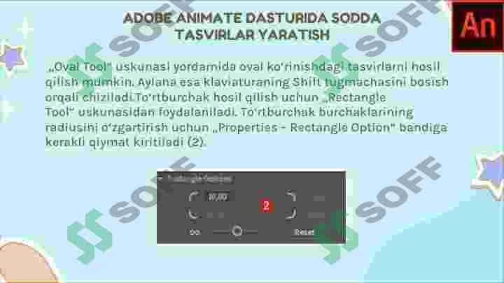 ADOBE ANIMATE DASTURIDA TASVIRLAR YARATISH VA TAHRIRLASH 3