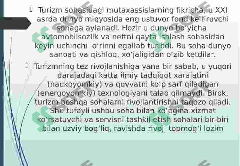 O‘zbekistonda turizmni rivojlantirishni o‘ziga xos xususiyatlari va istiqbollari 5