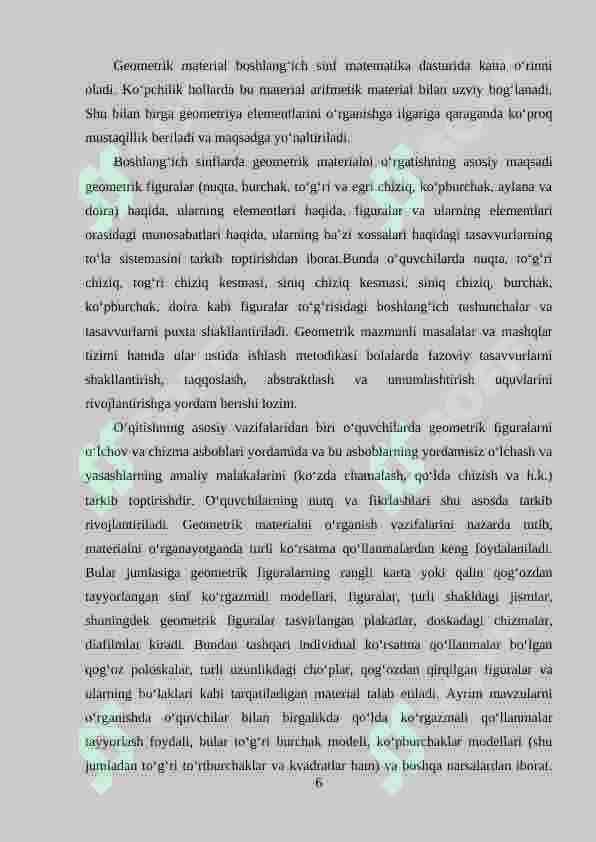 1-2-sinflarda geometrik materialni o‘rganish metodikasi 6